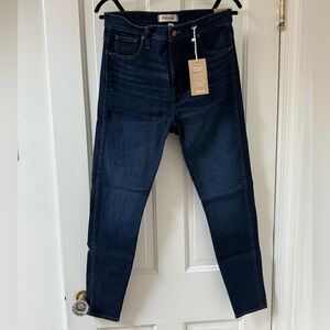 Madewell NWT 10” high rise skinny jeans dark denim size 31